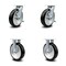 Service Caster 8 Inch Rubber on Aluminum Caster Set with 2 Brakes/Swivel Lock 2 Rigid SCC SCC-30CS820-RAB-TLB-BSL-2-R-2 - alternate 1
